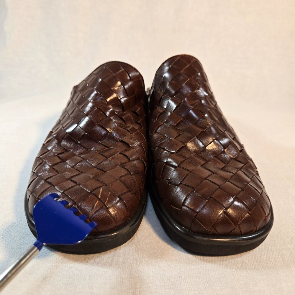 ARTIVIA LITES CRYSTAL Y2K Fairy Grunge Goth Brown Leather Heel Clog Mule Size 9M - Picture 5 of 16